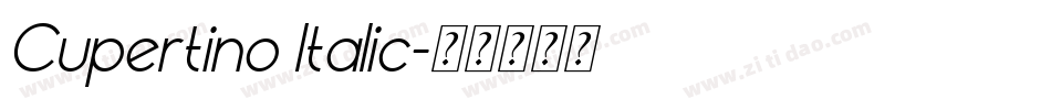 Cupertino Italic字体转换